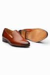 3DM LIFESTYLE_Brown Venetian Leather Loafers _at_Aza_Fashions