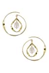 Shop_Varnika Arora_Calla Embellished Hoops Earrings_at_Aza_Fashions