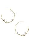 Shop_Varnika Arora_Ziva Pearl Embellished Hoops Earrings_at_Aza_Fashions