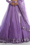 Vvani by Vani Vats_Purple Silk Organza Square Neck Bridal Lehenga Set _at_Aza_Fashions