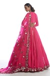 Shop_Vvani by Vani Vats_Pink Blouse Georgette Dupatta Silk Organza Embellished Bridal Lehenga Set _at_Aza_Fashions