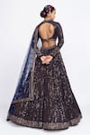 Shop_Vvani by Vani Vats_Blue Velvet Dupatta Net Embroidery Round Bridal Lehenga Set _at_Aza_Fashions