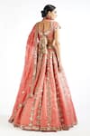 Shop_Vvani by Vani Vats_Pink Lehenga And Dupatta Satin Organza Embroidered Chandelier Drop Bridal Set _at_Aza_Fashions