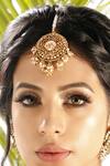 Buy_Vaidaan_Gold Plated Mehtaab Maangtikka _Online_at_Aza_Fashions