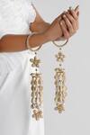 Vaidaan_Gold Plated Stones Alankriti Shell Embellished Kaleera - Set Of 2 _Online_at_Aza_Fashions