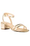 Buy_Vanilla Moon_Gold Val Block Heel Sandals _at_Aza_Fashions