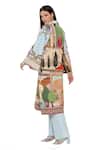 Shop Limerick By Abirr N' Nanki Multi Color Crepe Figurine, Tree Collared Neck Valentia Printed Jacket at Aza Fashions Shop_Limerick By Abirr N' Nanki_Multi Color Crepe Figurine, Tree Collared Neck Valentia Printed Jacket _at_Aza_Fashions