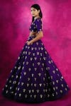 Vvani by Vani Vats_Purple Raw Silk Embroidered Lehenga Set For Women_Online_at_Aza_Fashions