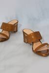Buy_Vanilla Moon_Brown Embroidery Vania Block Heel Sandals_at_Aza_Fashions