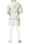 Shop_Varun Bahl_White Chanderi Nehru Jacket Set_at_Aza_Fashions