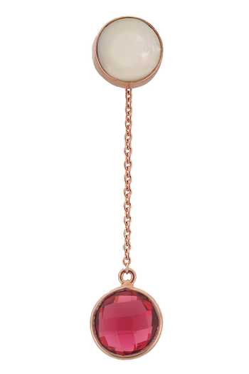 Buy_Varnika Arora_Gold Plated Diamonds, Stones Tiered Mother Of Pearl Danglers _Online_at_Aza_Fashions