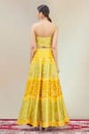 Shop_Vandana Sethi_Yellow Dupion Silk Embroidery Sweetheart Neck Bridal Lehenga Set _at_Aza_Fashions