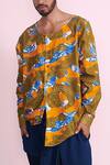 Buy_Vikram Bajaj_Multi Color Cotton Printed Floral Full Sleeve Shirt _Online_at_Aza_Fashions