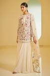 Varun Bahl_White Embroidered Kurta Sharara Set_Online_at_Aza_Fashions
