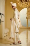 Buy_Varun Bahl_White Silk, Modal Dupion Embroidered Sherwani  _Online_at_Aza_Fashions