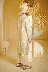 Shop Varun Bahl White Silk, Modal Dupion Embroidered Sherwani And Pant Set at Aza Fashions Shop_Varun Bahl_White Silk, Modal Dupion Embroidered Sherwani And Pant Set _at_Aza_Fashions