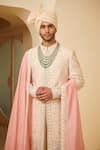 Buy_Varun Bahl_Pink Modal Dupion Embroidered Sherwani Set  _Online_at_Aza_Fashions