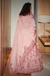 Shop_Varun Bahl_Pink Lehenga And Blouse Modal Dupion Dupatta Hand Embroidered Bridal Set _at_Aza_Fashions