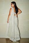 Shop Varun Bahl White Embroidered Saree With Blouse at Aza Fashions Shop_Varun Bahl_White Embroidered Saree With Blouse_at_Aza_Fashions
