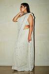 Shop Varun Bahl White Embroidered Saree With Blouse Online at Aza Fashions Shop_Varun Bahl_White Embroidered Saree With Blouse_Online_at_Aza_Fashions