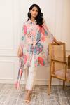 Buy_Varun Bahl_Multi Color Tunic And Blouse Georgette Printed Amoeba Spread Collar & Pant Set_at_Aza_Fashions