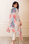Varun Bahl_Multi Color Georgette Printed Amoeba Spread Collar Tunic_Online_at_Aza_Fashions