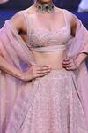 Shop_Varun Chakkilam_Pink Silk Organza Embroidered Lehenga Set_Online_at_Aza_Fashions