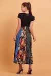 Shop_Verb by Pallavi Singhee_Multi Color Polyester Printed Pleated Skirt _at_Aza_Fashions