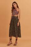 Verb By Pallavi Singhee_Multi Color Viscose Lurex Georgette Leopard Pattern, Thread And Embroidered Dress _Online_at_Aza_Fashions