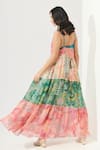 Shop_Verb by Pallavi Singhee_Multi Color Viscose Georgette Strappy Tiered Dress_at_Aza_Fashions