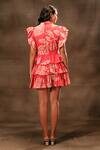 Shop_Verb by Pallavi Singhee_Red Cotton Poplin Ruffle Short Dress_at_Aza_Fashions