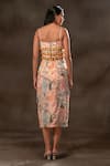 Shop_Verb by Pallavi Singhee_Beige Cotton Printed Strappy Crop Top And Skirt Set_at_Aza_Fashions