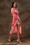 Verb by Pallavi Singhee_Pink Cotton Poplin Side Cutout Dress_Online_at_Aza_Fashions
