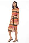 Shop_Gaya_Multi Color 85 Lurex 15% Lycra Striped Crochet Dress _Online_at_Aza_Fashions