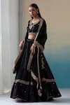 Buy Weaver Story Black Velvet Zardozi Work V Neck Lehenga Set at Aza Fashions Buy_Weaver Story_Black Velvet Zardozi Work V Neck Lehenga Set _at_Aza_Fashions