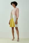 Buy_Madder Much_Multi Color Cotton Plain Round Venice Colorblock Dress _Online_at_Aza_Fashions