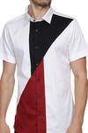 Shop_Abkasa_Multi Color Cotton Slim-fit Colorblock Shirt For Men_Online_at_Aza_Fashions