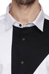 Abkasa_Multi Color Cotton Slim-fit Colorblock Shirt For Men_at_Aza_Fashions