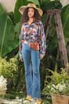 Verb by Pallavi Singhee_Blue Fine Silk Printed Shirt _Online_at_Aza_Fashions