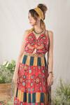 Buy_Verb By Pallavi Singhee_Red Printed Maxi Dress_Online_at_Aza_Fashions