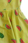 Buy_Miko Lolo_Yellow Organic Cotton Poplin Printed Watermelon Dress _Online_at_Aza_Fashions