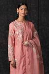 Shop Vidushi Gupta Pink Organza Embroidered Kurta Set at Aza Fashions Shop_Vidushi Gupta_Pink Organza Embroidered Kurta Set_at_Aza_Fashions