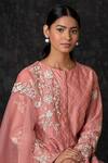Vidushi Gupta Pink Organza Embroidered Kurta Set Online at Aza Fashions Vidushi Gupta_Pink Organza Embroidered Kurta Set_Online_at_Aza_Fashions