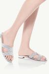 Buy_Sephyr_Silver Vhagar Swarovski Embellished Flats _at_Aza_Fashions