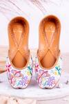 Buy_House of Vian_Multi Color Crepe Butterfly Embellished Juttis_at_Aza_Fashions