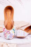 Shop_House of Vian_Multi Color Crepe Butterfly Embellished Juttis_at_Aza_Fashions