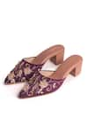 Urbansway_Purple Embroidered Viola Mule Block Heels _Online_at_Aza_Fashions