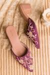 Buy_Urbansway_Purple Embroidered Viola Mule Block Heels _Online_at_Aza_Fashions