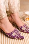 Shop_Urbansway_Purple Embroidered Viola Mule Block Heels _Online_at_Aza_Fashions