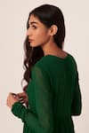 Buy_Dot_Green Cotton Anarkali _Online_at_Aza_Fashions